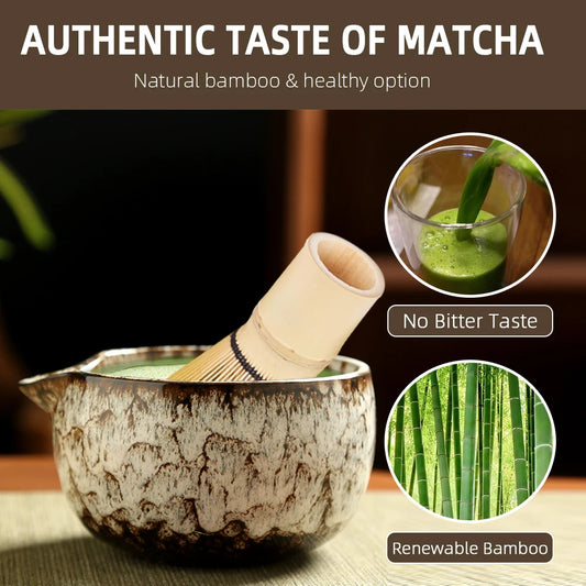 Japanse Matcha Theeset – 6-delige Ceremoniële Set voor Authentieke Theemomenten